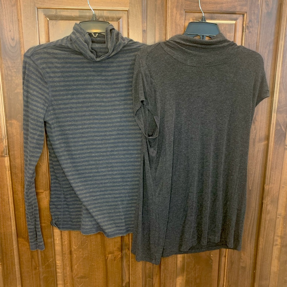 Cabi Charcoal Grey Cap Sleeve Turtleneck #3327